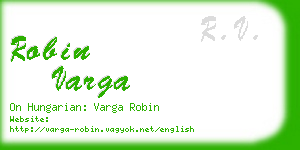 robin varga business card